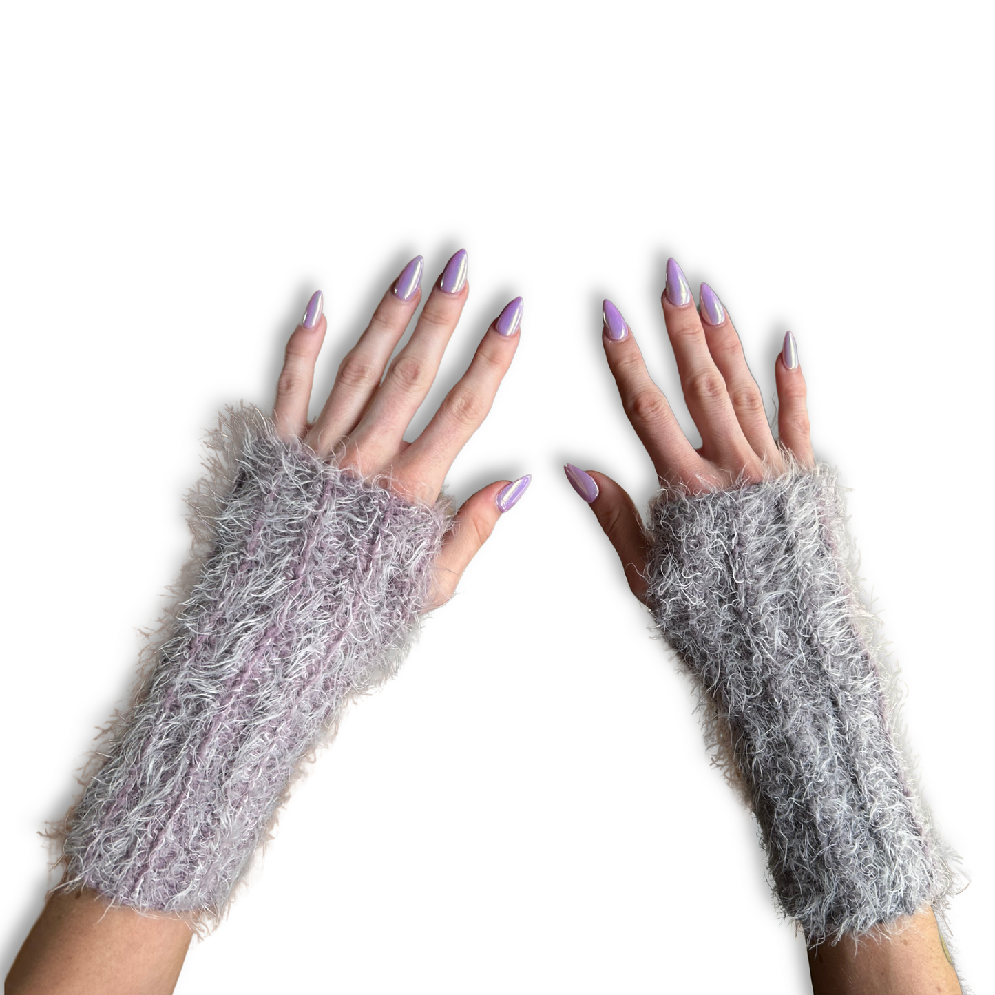 Fuzzy Crochet Hand Warmers