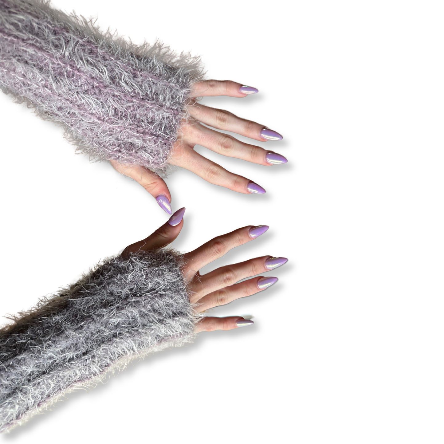 Fuzzy Crochet Hand Warmers