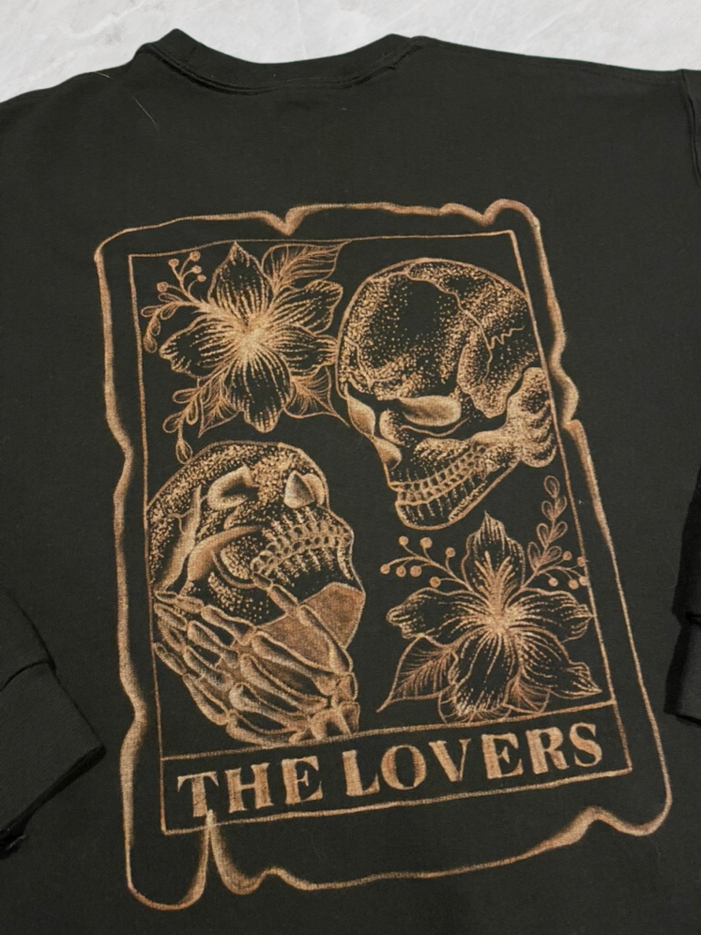 Hand-Painted The Lovers Tarot Crewneck Sweatshirt