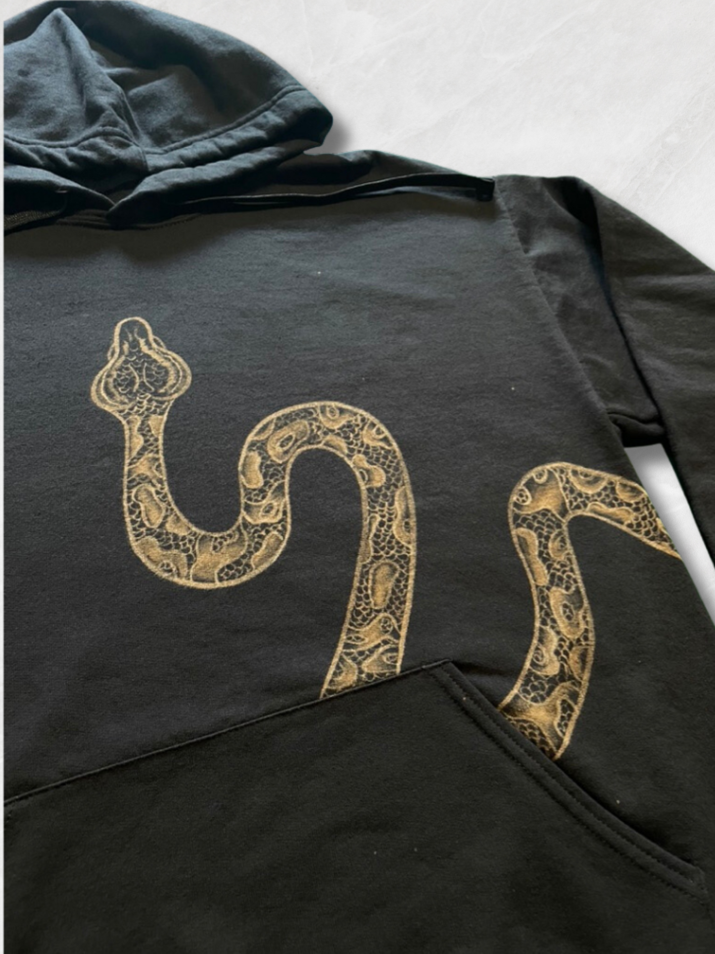 Coiled Python Wrap Around Snake Hooded Sweatshirt