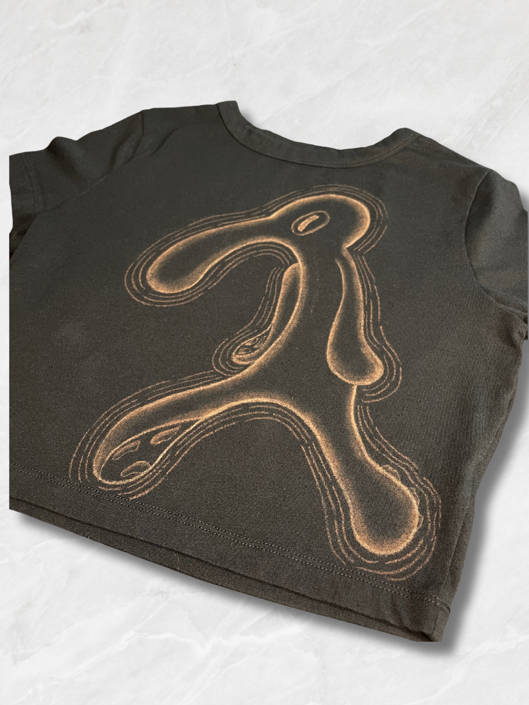 Bold and Brash Squidward Painting Crop Top