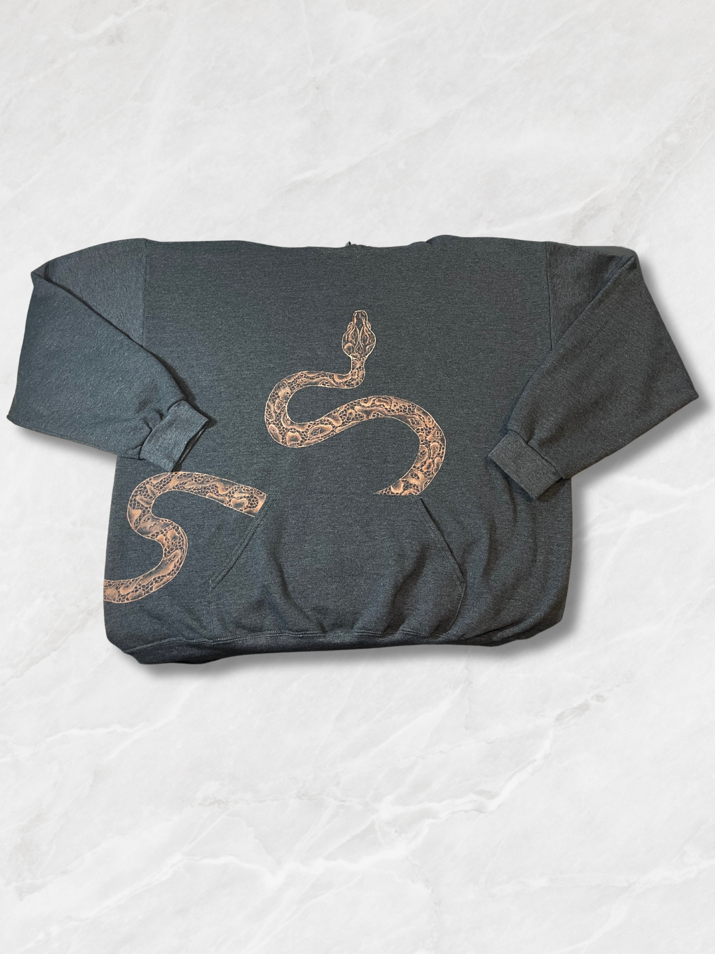 Creeping Python Snake Sweatshirt Heather Grey