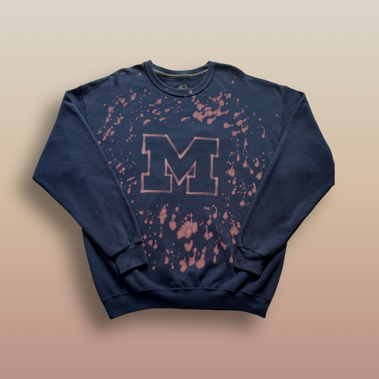 University of Michigan Unique College Gear, Bleach Crewneck Sweatshirt