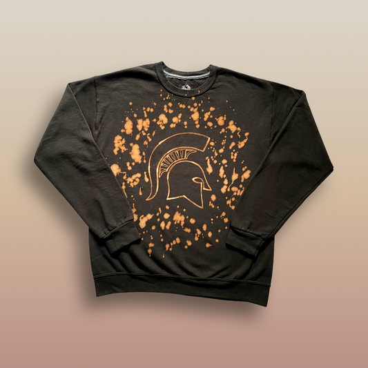 Michigan State University Spartan Head Splatter Crewneck